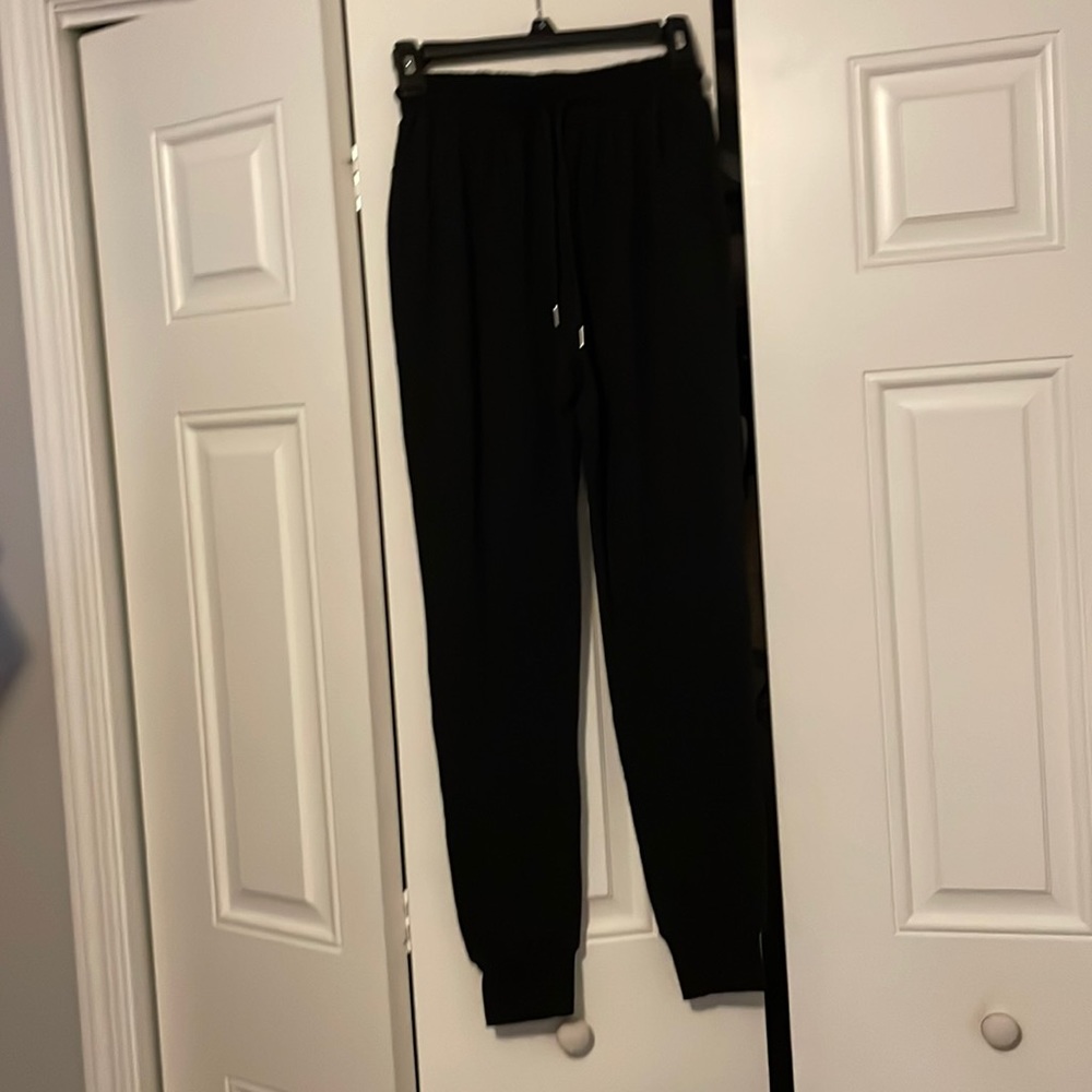 High rise drawstring joggers